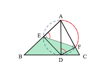 円に内接する四角形を扱った問題問3(ii)の図その1